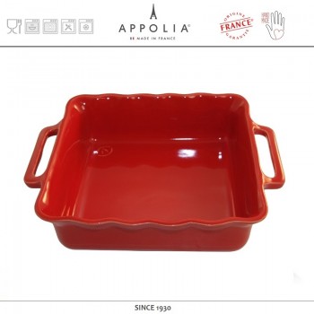 Форма квадратная S DELICES CHERRY, 24.5 х 20.8 см, керамика ручной работы, APPOLIA
