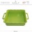 Форма квадратная S DELICES LIME, 24.5 х 20.8 см, керамика ручной работы, APPOLIA