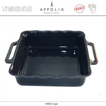 Форма квадратная M DELICES SLATE BLUE, 27.5 х 23.3 см, керамика ручной работы, APPOLIA