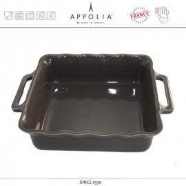 Форма квадратная M DELICES DARK GREY, 27.5 х 23.3 см, керамика ручной работы, APPOLIA
