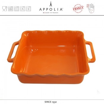 Форма квадратная M DELICES MANDARINE, 27.5 х 23.3 см, керамика ручной работы, APPOLIA