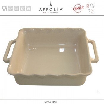 Форма квадратная L DELICES CREAM, 31 х 26.4 см, керамика ручной работы, APPOLIA