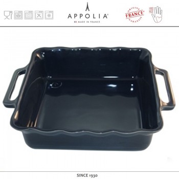 Форма квадратная XL DELICES SLATE BLUE, 34.5 х 29.6 см, керамика ручной работы, APPOLIA