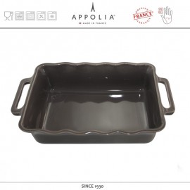 Форма прямоугольная M DELICES DARK GREY, 30.5 х 17.6 см, керамика ручной работы APPOLIA