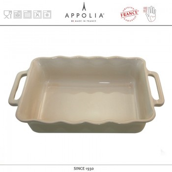 Форма прямоугольная L DELICES CREAM, 34 х 20.4 см, керамика ручной работы, APPOLIA
