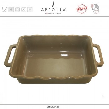 Форма прямоугольная L DELICES SAND, 34 х 20.4 см, керамика ручной работы, APPOLIA