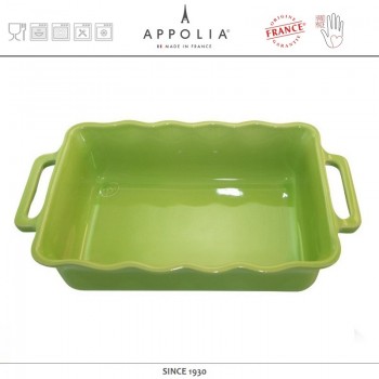 Форма прямоугольная L DELICES LIME, 34 х 20.4 см, керамика ручной работы, APPOLIA