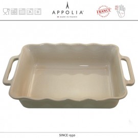 Форма прямоугольная XL DELICES CREAM, 37.5 x 23.8 см, керамика ручной работы, APPOLIA