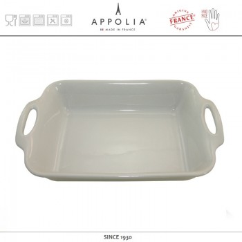 Форма квадратная S HARMONIE PEARL GREY, 26.5 x 17.7 см, керамика ручной работы, APPOLIA