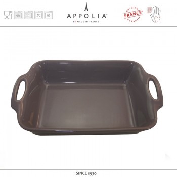 Форма квадратная S HARMONIE GREY, 26.5 x 17.7 см, керамика ручной работы, APPOLIA