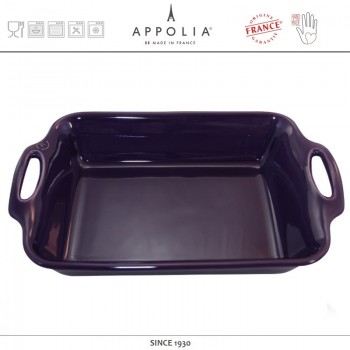 Форма квадратная L HARMONIE EGGPLANT, 41 x 29 см, керамика ручной работы, APPOLIA