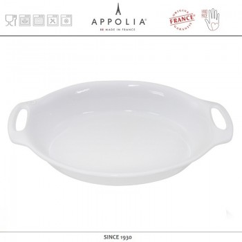 Форма овальная L HARMONIE WHITE, 34.5 x 24.3 см, керамика ручной работы, APPOLIA