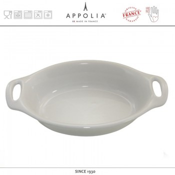 Форма овальная L HARMONIE PEARL GREY, 34.5 x 24.3 см, керамика ручной работы, APPOLIA