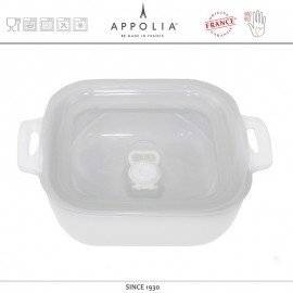 Форма с вакуумной крышкой S HARMONIE WHITE, 21.8 x 17.7 см, керамика ручной работы, APPOLIA
