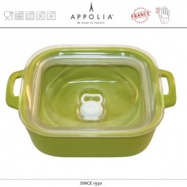 Форма с вакуумной крышкой M HARMONIE LIME, 25.5 x 19.5 см, керамика ручной работы, APPOLIA