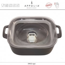 Форма с вакуумной крышкой M HARMONIE MID GREY, 25.5 x 19.5 см, керамика ручной работы, APPOLIA