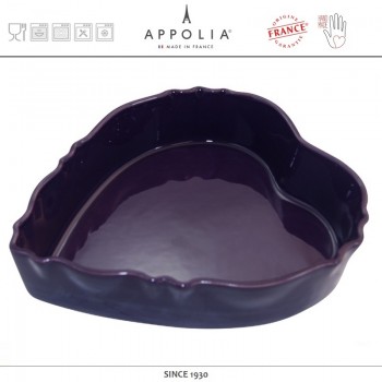 Форма "Сердце" DELICES EGGPLANT, 29 х 26 см, керамика ручной работы, APPOLIA