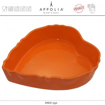 Форма "Сердце" DELICES MANDARINE, 29 х 26 см, керамика ручной работы, APPOLIA