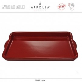 Блюдо-противень прямоугольный FLAME RED, 36 x 22 см, керамика ручной работы, APPOLIA