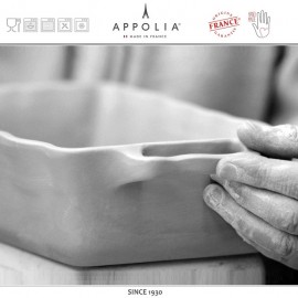 Блюдо DELICES CREAM для выпечки и подачи, D 38 см, керамика ручной работы, APPOLIA
