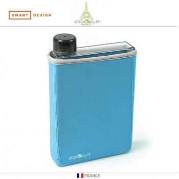 Фляга MANTA для воды в чехле, 500 мл, цвет голубой, COOKUT
