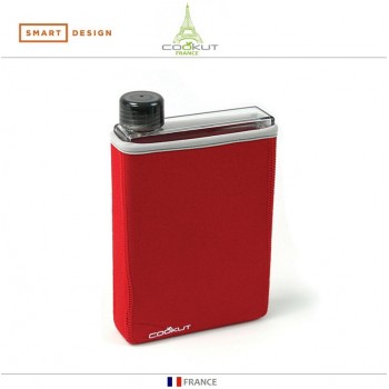 Фляга MANTA для воды в чехле, 400 мл, цвет красный, COOKUT