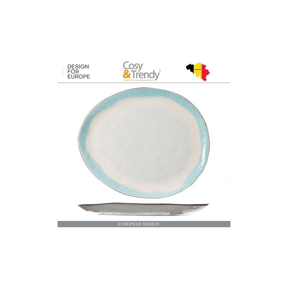Блюдо-тарелка MALIBU ручной работы, 27 х 23 см, каменная керамика, COSY&TRENDY