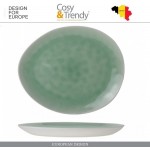 Блюдо-тарелка SPIRIT GREEN ручной работы, 27 х 23 см, каменная керамика, COSY&TRENDY