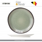 Десертная тарелка FEZ GREEN ручной работы, D 22.5 см, каменная керамика, COSY&TRENDY