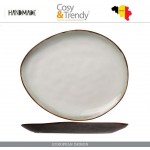 Десертная тарелка PLATO  ручной работы, L 19.5 см, W 16 см, каменная керамика, COSY&TRENDY