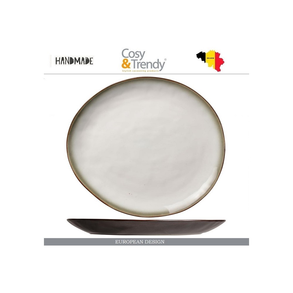Блюдо-тарелка PLATO ручной работы, 32.5 х 28.5 см, каменная керамика, COSY&TRENDY