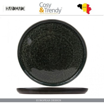 Блюдо-тарелка LAGUNA VERDE ручной работы, D 31 см, каменная керамика, COSY&TRENDY