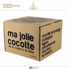 Антипригарная кастрюля-жаровня Ma Jolie Cocotte для плиты и духовки, 5 л., 24 см, розовый, COOKUT
