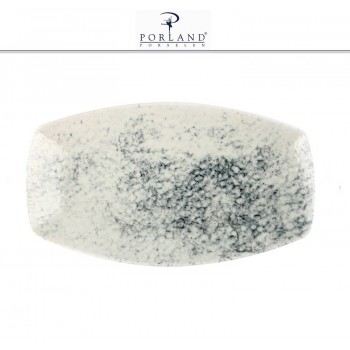 Блюдо-тарелка SMOKY для закусок прямоугольное, 23 см, фарфор, Porland