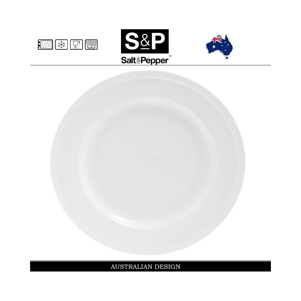 Обеденная тарелка EDGE, 28 см, костяной SALT&PEPPER