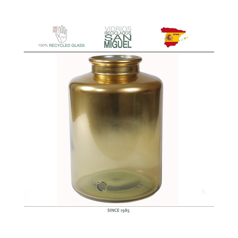 Бутылка METALLIC декоративная, золотисто прозрачный, H 36 см, SAN MIGUEL