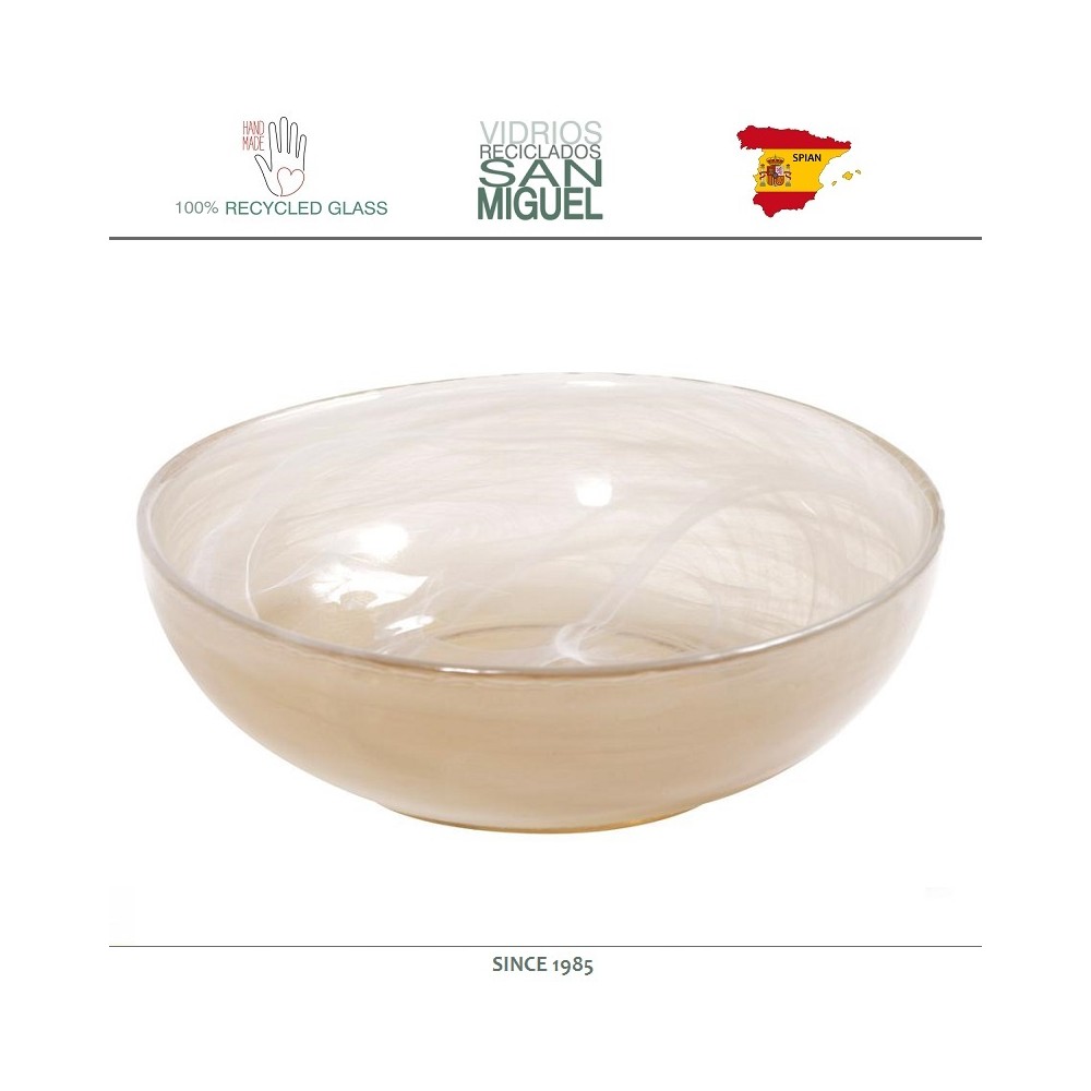 Блюдо ALABASTER LUNA глубокое, бежево-белый, D 18 см, SAN MIGUEL