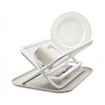 Сушилка для посуды складная, цвет: бело-серый, SILICONE ZONE