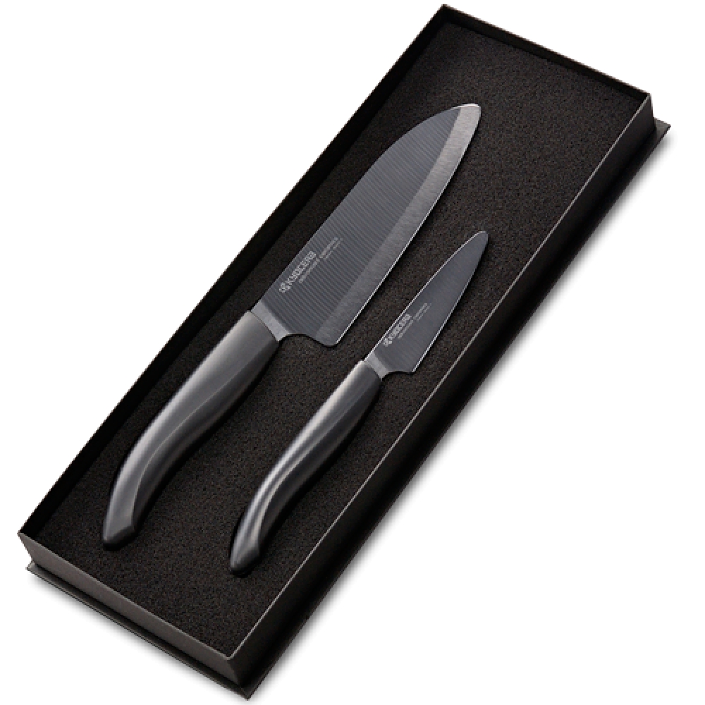 Набор ножей, 2 предмета, керамика, серия Series Black, KYOCERA