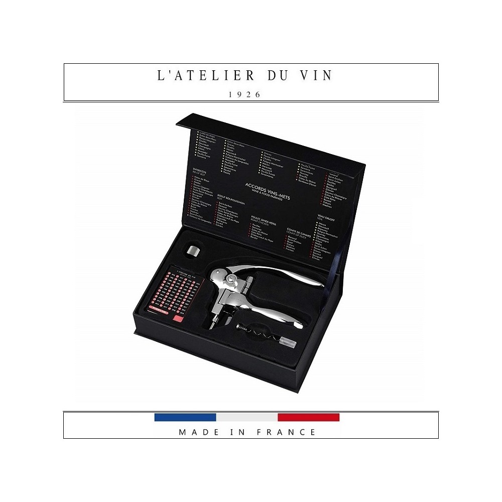 Подарочный набор Oeno Box Sommelier: штопор, каплеуловитель, винно-гастрономический гид, L'Atelier Du Vin
