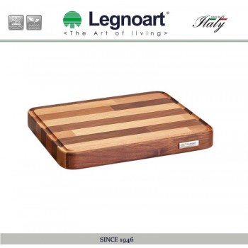 Блок GOURMET разделочный, ручная работа, 37 х 28 см, дерево бука и акации, Legnoart