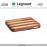 Блок GOURMET разделочный, ручная работа, 37 х 28 см, дерево бука и акации, Legnoart
