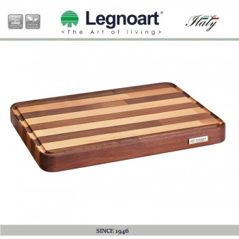 Блок GOURMET разделочный, ручная работа, 45 х 30 см, дерево бука и акации, Legnoart