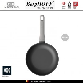 LEO Антипригарная сковорода, D 20 см, индукционное дно, BergHOFF