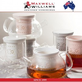 Заварочный чайник Lille с фильтром, 700 мл, розовый, стекло жаропрочное, фарфор, Maxwell & Williams