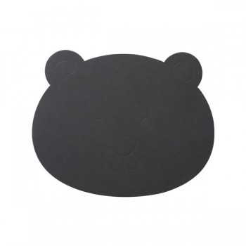 983126 NUPO anthracite подстановочная салфетка МЕДВЕЖОНОК, кожа, L 38 см, W 30 см, серия NUPO, LIND DNA