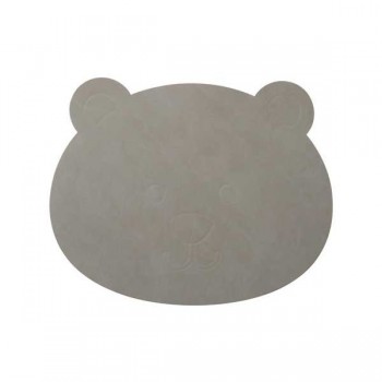 983127 NUPO light grey подстановочная салфетка МЕДВЕЖОНОК, кожа, L 38 см, W 30 см, серия NUPO, LIND DNA