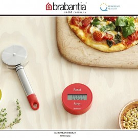 Кухонный таймер Tasty Colors электронный на магните, D 7,6 см, красный, Brabantia
