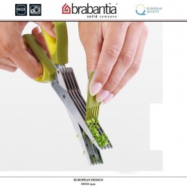 Ножницы Tasty Colors для зелени с 5-ю лезвиями и щеточкой, Brabantia