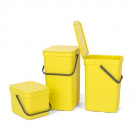Ведро для сортировки отходов, V 12 л, желтый, серия SORT and GO, Brabantia